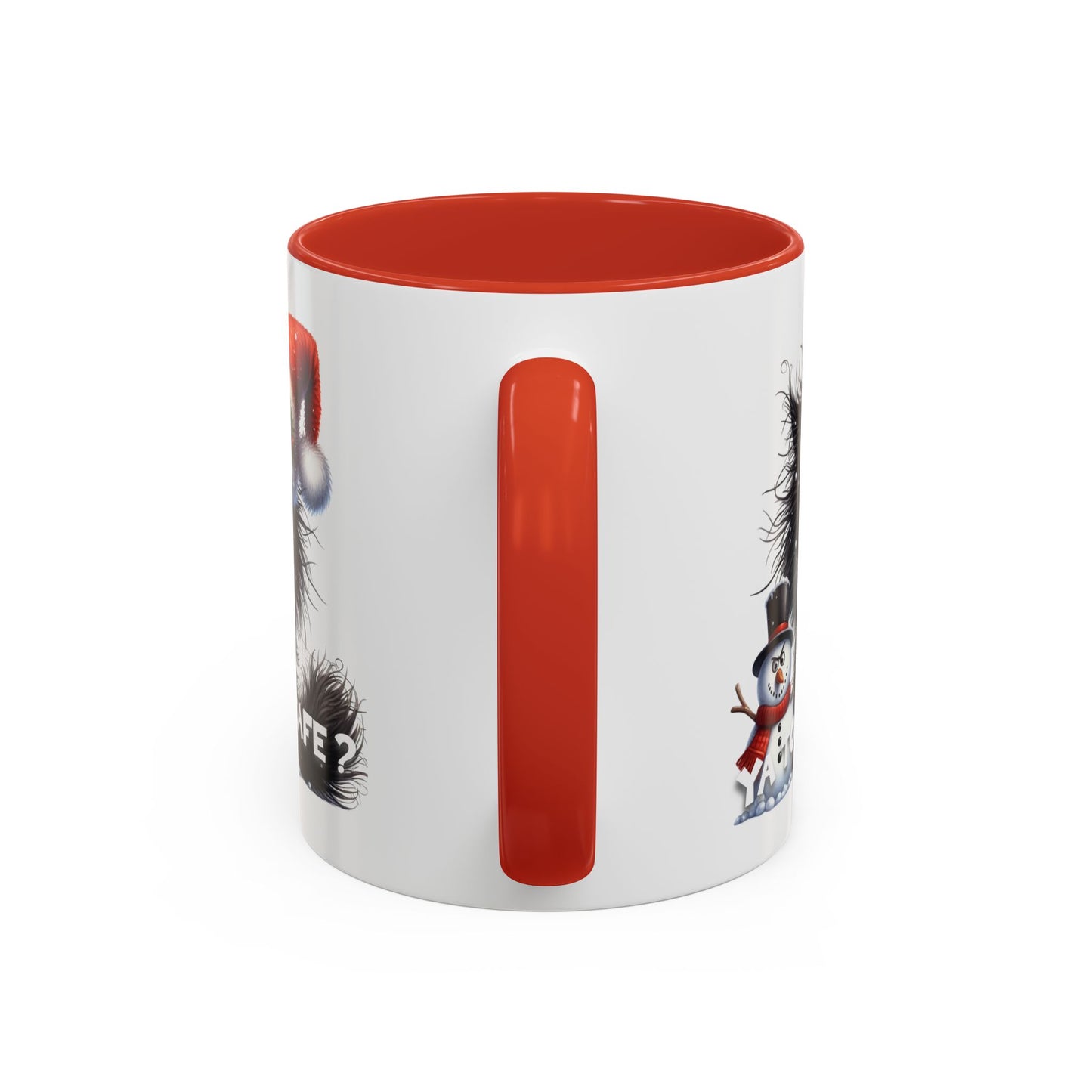 Angry Christmas cat Coffee Mug (11oz) - Ya tomaste cafe? White