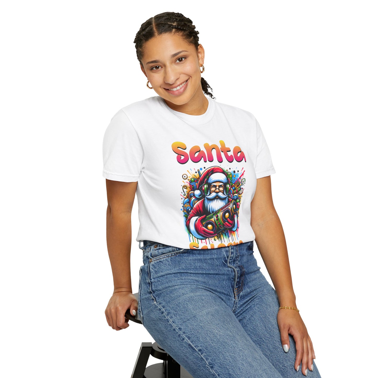 Santa Salsero Christmas Unisex Garment-Dyed T-shirt