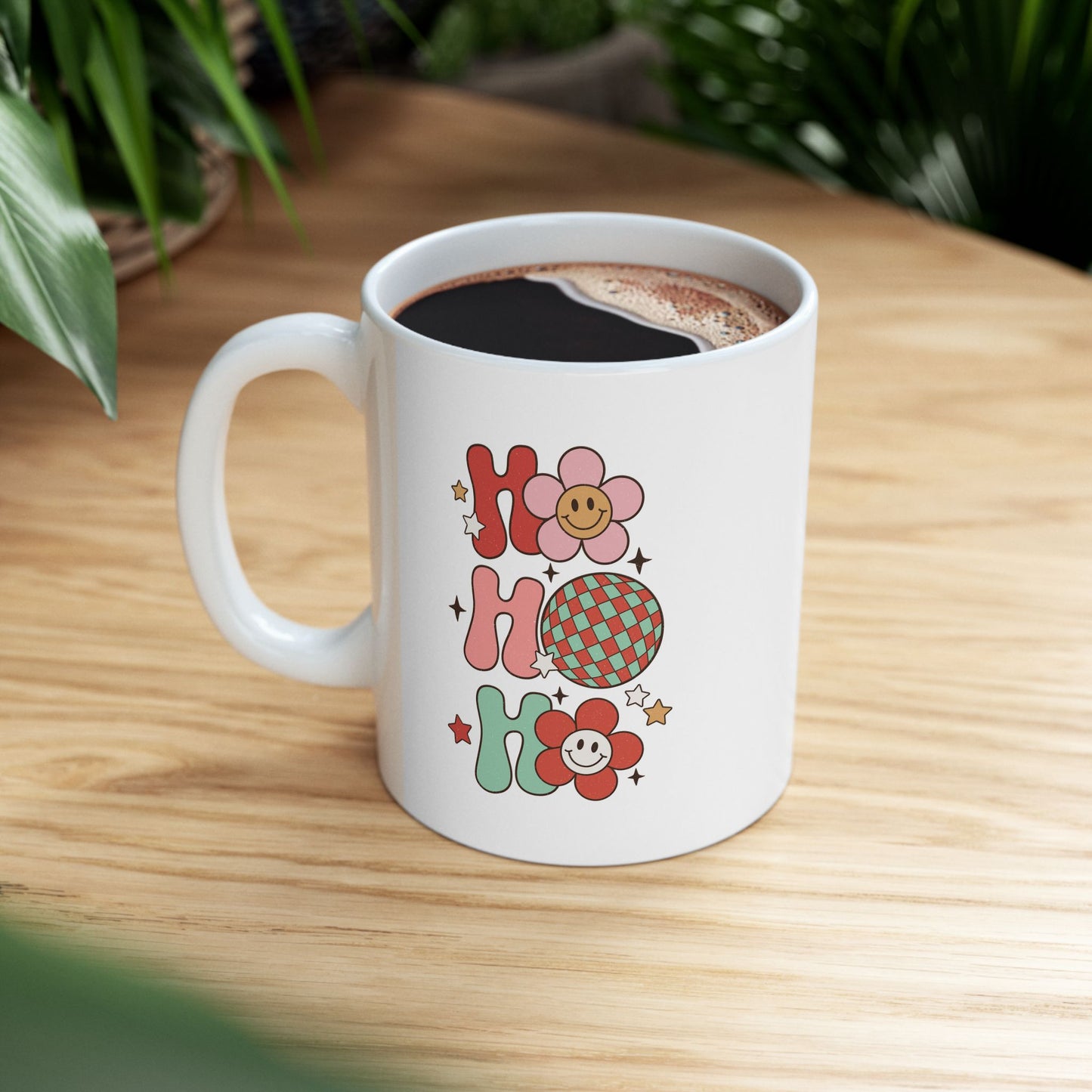 Ho Ho Ho Holiday Cheer Ceramic Mug (11oz) Sip the Season in Style