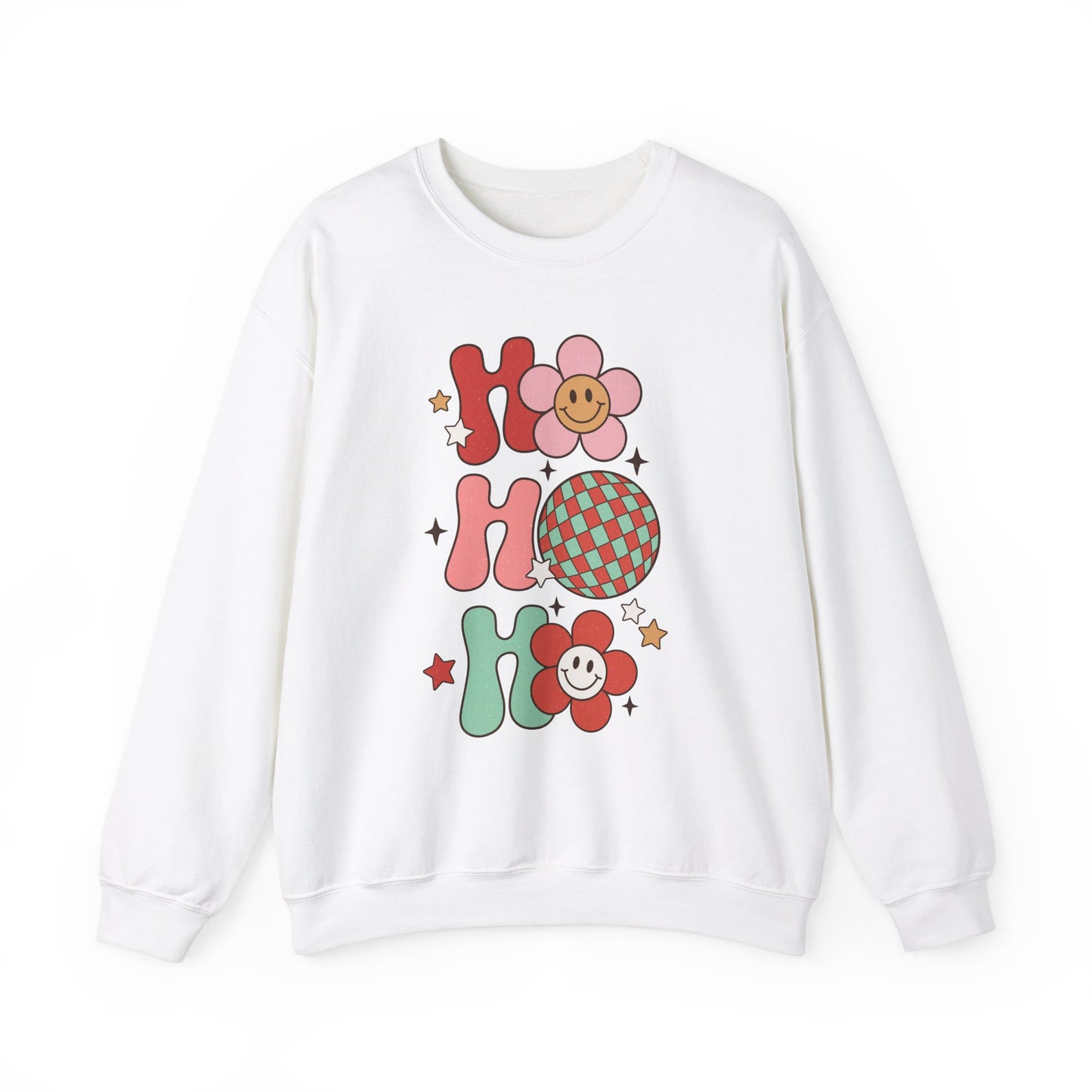 Ho Ho Ho Holiday Cheer Heavy Blend Crewneck Sweatshirt - Cozy Comfort for Colder Months