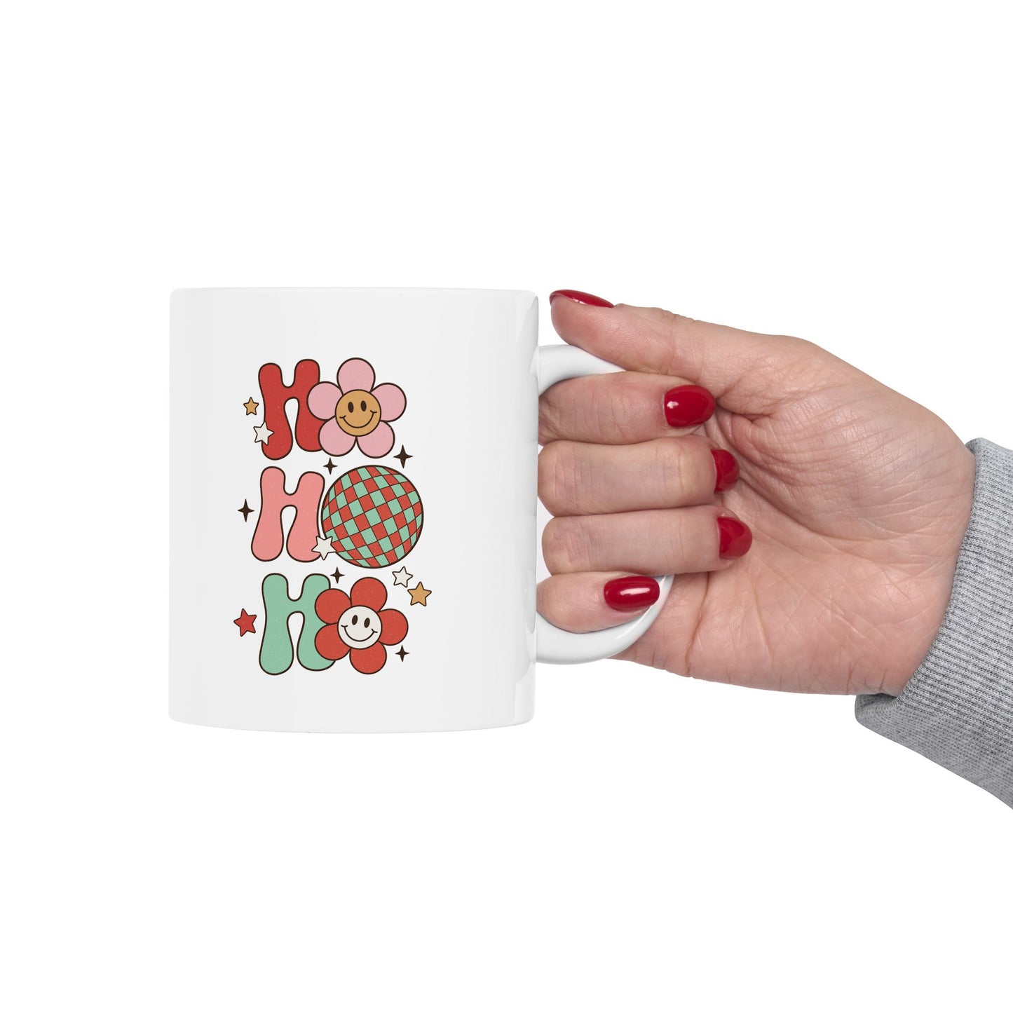 Ho Ho Ho Holiday Cheer Ceramic Mug (11oz) Sip the Season in Style