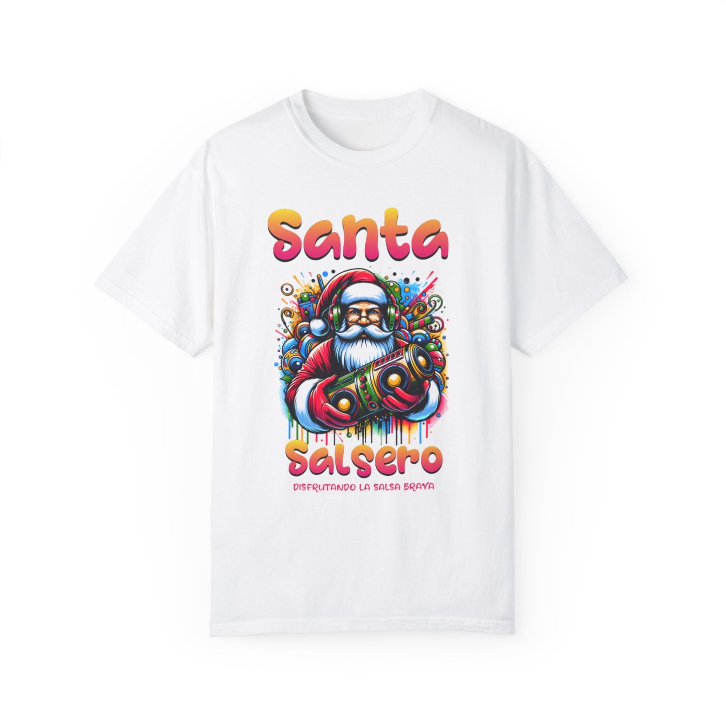 Santa Salsero Christmas Unisex Garment-Dyed T-shirt