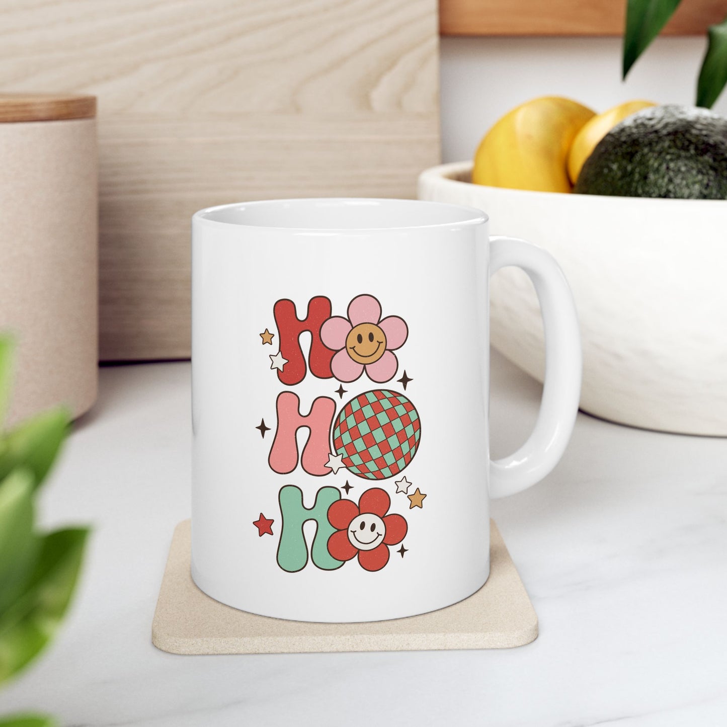 Ho Ho Ho Holiday Cheer Ceramic Mug (11oz) Sip the Season in Style