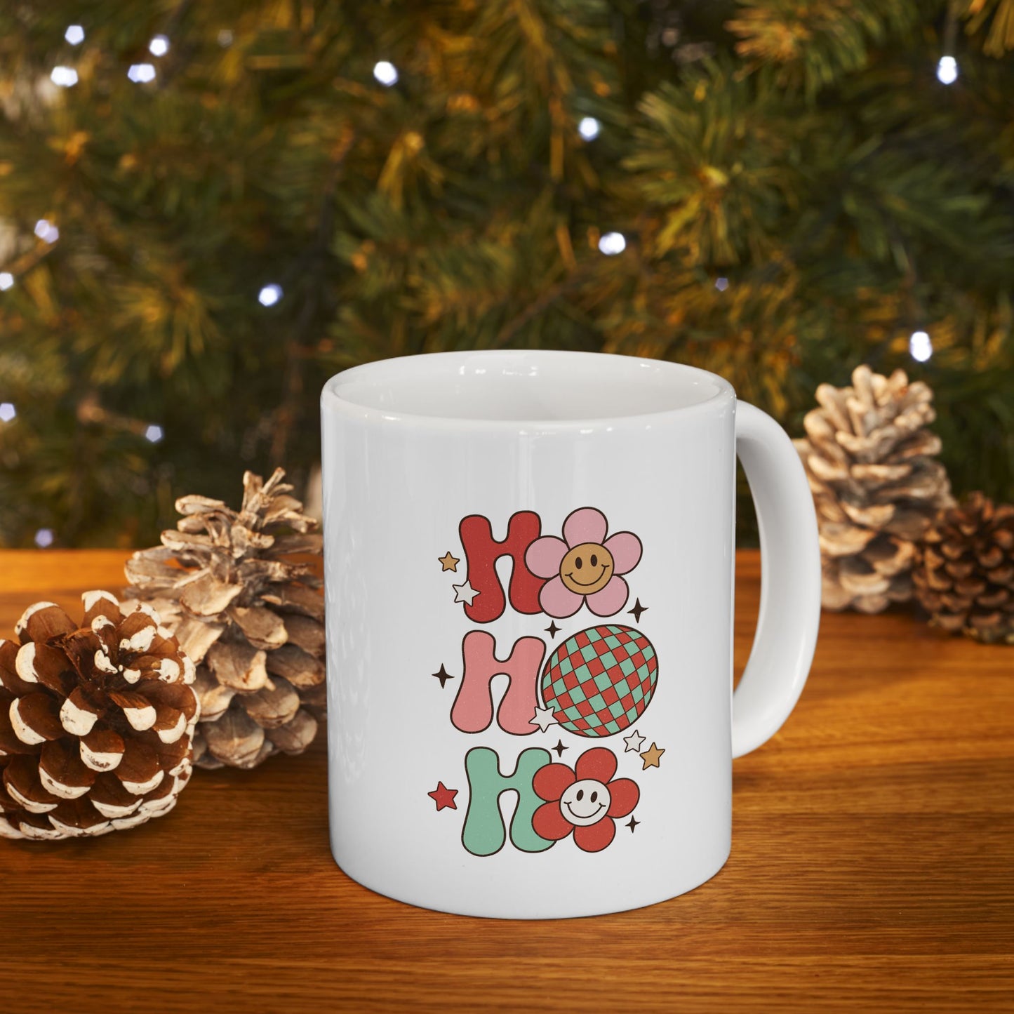 Ho Ho Ho Holiday Cheer Ceramic Mug (11oz) Sip the Season in Style