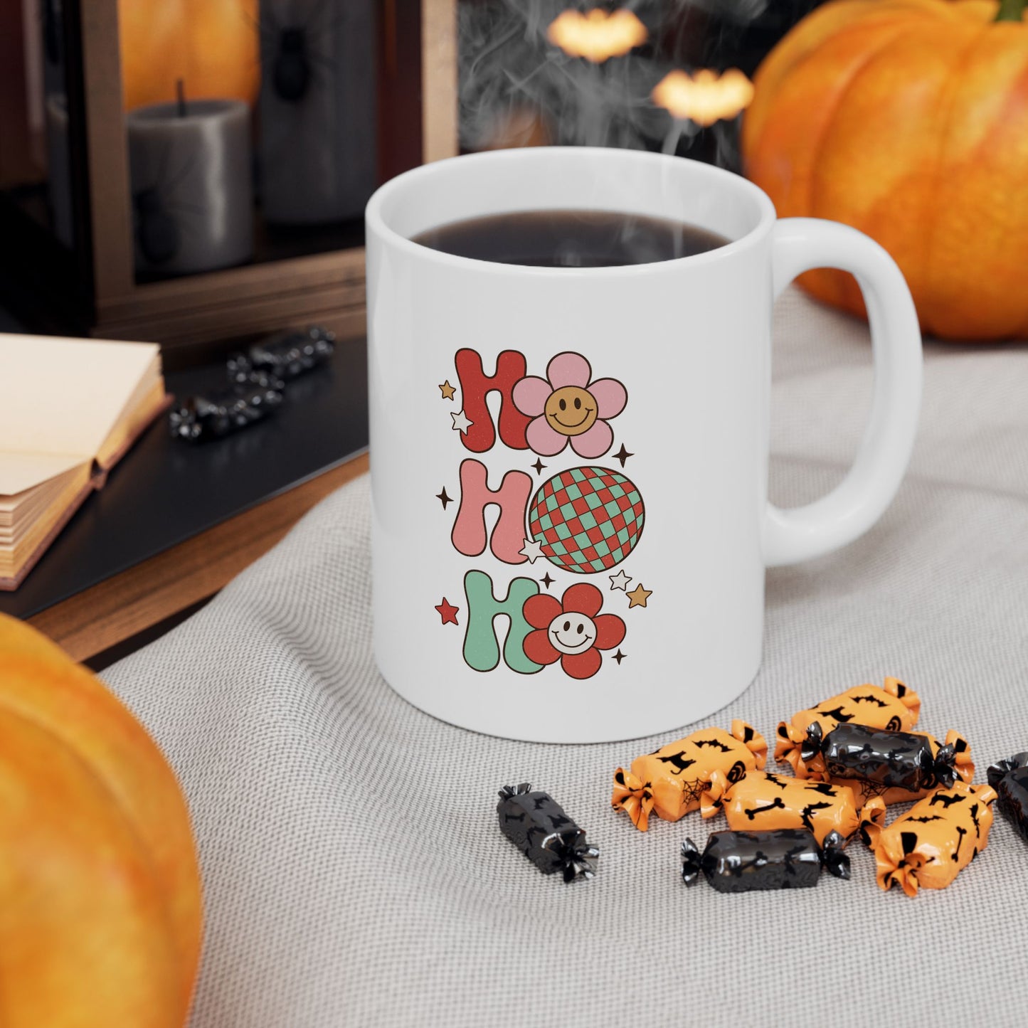 Ho Ho Ho Holiday Cheer Ceramic Mug (11oz) Sip the Season in Style