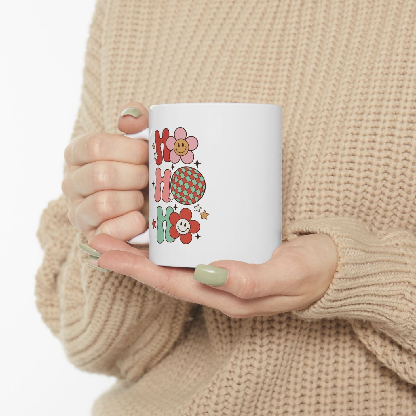 Ho Ho Ho Holiday Cheer Ceramic Mug (11oz) Sip the Season in Style