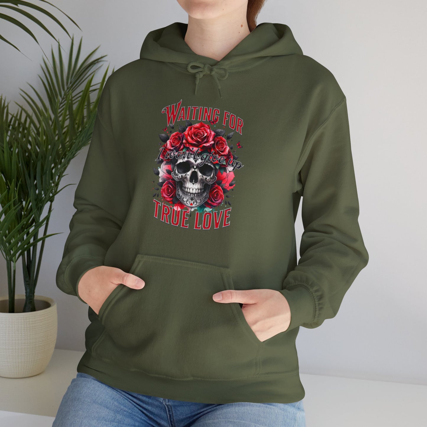 Hooded Sweatshirt Valentine's Day Waiting for True Love